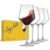 JoyJolt Layla Italian Red Wine Glasses, Set of 4, 17 oz Clear – Made in Europe