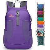 sinotron 22L Lightweight Packable Backpack, Small Foldable Hiking Backpack Day Pack for Travel Camping Outdoor Vacation (purple)