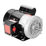 VEVOR 3/4HP Electric Motor 1725 RPM, AC 115V/230V, 56 Frame, Air Compressor Motor Single Phase, 5/8" Keyed Shaft, CW/CCW Rotation for Agricultural Machinery and General Equipment