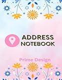 Address book, Guest book 8.5x11 inch, thick, floral design with alphabetical tab for 940 entries, with names, addresses, mobile & phone number, e-mail ... Contact book for home, weeding, function etc.