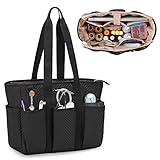 Fasrom Nurse Tote Bag for Work Nurses, Clinical Bag for Nursing Students and Home Health Care Staff, Black (Empty Bag Only)