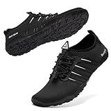 Racqua Pool Shoes Quick Dry Barefoot Water Aqua Sport Beach Swim Surf Diving for Men Women Black 10 Women/9 Men