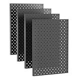 Ultrawall Metal Pegboard Panels, Pegboard Wall Organizer, Black Peg Boards for Wall, Garage Tool Storage Organization, 12"X16", 4pcs