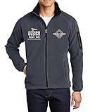 INK STITCH F229 Men Custom Personalized Add Logo Texts Embroidery Enhanced Fleece Full Zip Jackets - Grey (L)