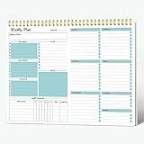 Weekly Planner Notepad Undated Weekly Goals Schedule Planner To Do List Notebook Planning Pad Calendars Organizers Habit Tracker Journal for Man & Women,52 Weeks (8.5x11")