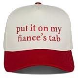Put It On My Fiance'S Tab Funny Trucker Hats Women Vintage Adjustable Baseball Cap Embroidery Fashion Trucker Hat