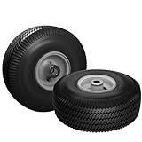 105-3471 Front Wheel and Tire Assembly for Lawn Mowers - Compatible with Toro TimeCutter and Exmark, 4.10x3.50-4 Tire, 3/4" ID, 4-1/4" Hub Length, with Grease Zerk-2 PACK