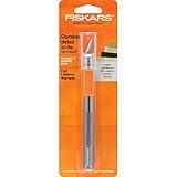 Fiskars SoftGrip Detail Craft Knife - 8" Exacto Knife for Crafting - Multi-Use Exacto Blade Included with Protective Cover