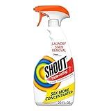 Shout Active Enzyme Laundry Stain Remover Spray, Triple-Acting Formula Clings, Penetrates, and Lifts 100+ Types of Everyday Stains - Prewash Spray 22oz