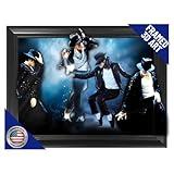 Michael Jackson King of Pop Moonwalk Framed 3D Lenticular Poster - 14.5x18.5" - Unbelievable Life Like Framed 3D Art Pictures, Lenticular Posters, Cool Art Deco, Unique Wall Art Décor