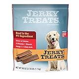 Jerky Treats Tender Beef Strips Dog Snacks 15 Vitamin& Mineral& Omega 3 Made in USA, 60 oz, New Packaging (1 Pack)