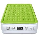 YENING Full Size Air Mattress with Built in Pump Raised Double Blow up Bed Inflatable Camping Airbed Electric 18 Inch Tall