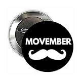 1 Pc Movember 2.25" Pinback Button Pin for Jackets, hats, etc Moustache