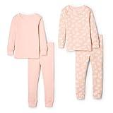 Amazon Essentials x Sofia Grainge Unisex Babies' Snug-Fit Cotton Pajamas, Pack of 2, Pink/Polar Bear, 24 Months