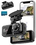 Dash Cam Front and Rear, 4K UHD Dual Dash Camera for Cars, 3.16" IPS Dashboard Camera Recorder Built-in WiFi & APP Control, with Free 64GB SD Card, G-Sensor, 24H/7 Parking Mode, WDR, Loop Recording