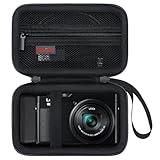 Elonbo Carrying Case for Panasonic LUMIX ZS99 Point and Shoot Camera, LX100/ ZS60/ ZS70/ ZS80/ ZS200/ ZS100 4K Digital Camera Hard Travel Bag, Extra Mesh Pocket fits Charging Cables Battery, Black