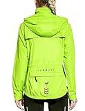 FitsT4 Sports Women's Cycling Running Jackets Lightweight Windproof Bike Windbreaker Reflective with Hood Fluorescent Yellow Size L