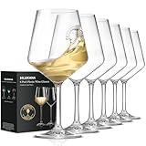 Hlukana Unbreakable Wine Glasses Set of 6, 16 oz Plastic Wine Glasses with Stem, BPA Free, Reusable Wine Glass for Poolside, Outdoors Camping Picnic Restaurants Home Bar Christmas Unique Gift