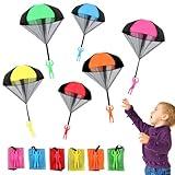 Lumipledge Parachute Toy - 6 PCS Army Parachute Figures Tangle Free Figures Throwing Toy Outdoor Children's Flying Parachute Toys for Kids Ages 4-8 Top Christmas Stocking Stuffers