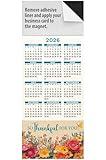 2026 Magnetic Yearly Glance Calendar, Peel and Stick Business Card Refrigerator Magnet, Great Real Estate Agent Marketing Tool, 1 oz. Postage Rate, Box of 100 (Thankful)