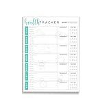 Tiny Expressions - Food and Fitness Journal Notepad with 55 Tear-Off Pages (8.5" x 11") - Health and Wellness Tracker for Diet, Exercise, and Weight Loss - Daily & Weekly Planner Pad for Men & Women