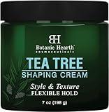 Botanic Hearth Tea Tree Shaping Cream, Hair Styling Cream With Collagen & Biotin | Style & Texture, Strong & Flexible Hold, For All Hair Types | Men And Women | Made In Usa | 7 Oz