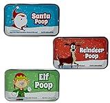 Christmas Poop Mints - Christmas Novelty Candy Mint Tins Gag Gifts (Set Of 3) Funny Christmas Stocking Stuffers Idea For Adults, Teens, Kids