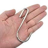 LQJ Pro Large S Hooks Anti-Rust Hang Iron Cast Pots and Pans from Wire Rack Shelf Narrow End Don't Come Off 7 Pack 3.7" Length Solid Metal Hang Tools Kitchenware Belt Handbag in Closet Pantry Garden