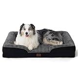 Bedsure Orthopedic Dog Bed for Extra Large Dogs - Calming XL Dog Sofa Beds with Luxurious Short Plush Washable, Pet Couch Bed with Removable Washable Cover, Waterproof Lining and Nonskid Bottom, Black