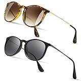 SUNGAIT Premium Vintage Round Sunglasses for Women Men Classic Retro Trendy Style