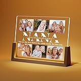 LUCKOR Photo Decorative Plaque Personalized Nana Gifts, Custom Nana Gifts on Mothers Day, Customized Nana Picture Frame, Best Nana Ever Gifts on Birthday