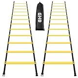 GHB Pro Agility Ladder 2 Pack Agility Training Ladder Speed 12 Rung 20ft with Carrying Bag