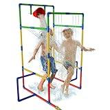 Kids Water Park Sprinkler Tunnel with Dunk Bucket | Outdoor Water Park for Backyard Summer Fun
