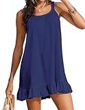 AI'MAGE Swimsuit Cover Ups for Women Tank Beach Dress Summer Sleeveless Bathing Suit Coverups Navy Blue