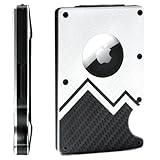 ANGORA BRANDS Wallet for Men - Minimalist AirTag Compatible, Aluminum RFID Blocking, AirTag Holder, Money and Card Holder - Modern, Stylish, Slim, Compact and Durable Wallet by Zylo