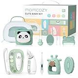 Momcozy Elite Baby Kit, Superior Gift Set for Grooming & Health & Cleansing, Include Electric Nail File&Nasal Aspirator, Heated Tummy Wrap,Thermometer,Bath Brush,Teether,Medicine Pacifier,Storage Case