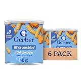 Gerber Snacks for Baby Lil Crunchies, Mild Cheddar, 1.48 Ounce (Pack of 6)