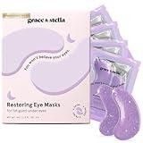 grace & stella Under Eye Patches for Puffy Eyes and Dark Circles (Retinol, 6 Pairs) Restoring Gel Under Eye Masks with Hyaluronic Acid - Vegan Cruelty-Free Skincare Birthday Gifts for Women