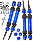 RCMYou RC Drive Shaft CVD Axles Upgrades Part for 1/10 Slash VXL 4X4,Rustler VXL 4X4,Stampede VXL 4X4,#45 Steel Front Rear Driveshaft with Hex,Navy Blue