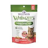 WHIMZEES Wellness Cat Dental Treats, Natural Chews, Chicken and Salmon Flavor, (4.5 Ounce Bag)
