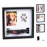 OtterPets Pet Memorial Dog Picture Frame, 4 Customizable Displays, 9x9, Paw Print Kit for Dogs, Pet Memorial Gift for Dogs, Loss of Dog Sympathy Gift, Pet Paw Print Impression Kit