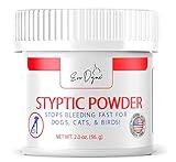 Styptic Powder for Dogs, Cats, and Birds (2 oz) by Evo Dyne | Fast-Acting Blood Stop for Pets | Quick Stop Bleeding Powder for Dog Nail Clipping, Grooming, Cuts and More (1-Pack)