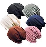 JarseHera 6 Pieces Women Slouchy Beanie Sleep Caps Chemo Headwear Cancer Hats Turban