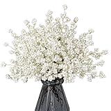 Yawwind 40 PCs White Christmas Picks 6.5 Inches Christmas Tree Stems White Berry Stems for Winter Craft Vase Holiday Wreath Tree Table Floral Arrangement