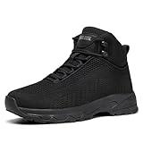 SHULOOK Non Slip Work Boots Women Slip Resistant Comfortable Mesh Kitchen Chef Shoes for Restaurant Food Service Lightweight Walking Shoes Ankle Support,Black 6.5