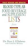 Blood Type AB Food, Beverage and Supplement Lists (Eat Right 4 Your Type)