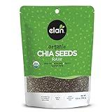 Elan Organic Chia Seeds, 8.8 oz, Natural Raw Black Chia Seeds, Plant-Based, Non-GMO, Vegan, Gluten-Free, Kosher, Gels Easily, Superfood