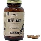 MK Supplements – Grass Fed Beef Liver 3000 mg, Freeze-Dried Beef Liver Capsules, 100% Pasture-Raised in New Zealand, 180 Liver Capsules, 45-Day Supply