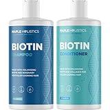 Volumizing Biotin Shampoo and Conditioner Set - Sulfate Free Shampoo and Conditioner for Dry Damaged Hair Care - Thinning Hair Shampoo and Conditioner with Nourishing Biotin and Rosemary Oil (8oz)