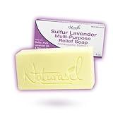 Naturasil 10% Sulfur Lavender Soap Bar Natural Skin Treatment for Acne, Bug Bites, Warts Treatment, Viral Bumps, Nodes & Itching | for Kids & Adults |113 grams